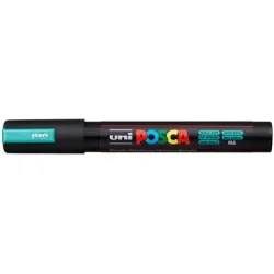 UNI-BALL Posca Marker 1.8-2.5mm PC5MMET.GREE MET gr&uuml;n, Rundspitze