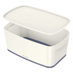 LEITZ MyBox Klein, mit Deckel 5lt 52291001 weiss/grau