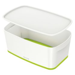 LEITZ MyBox Klein, mit Deckel 5lt 5229-10-54 weiss/gr&uuml;n