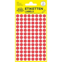 AVERY ZWECKFORM Markierungspunkte 8mm 3589 Rot, abl&ouml;sbar 4 Blatt
