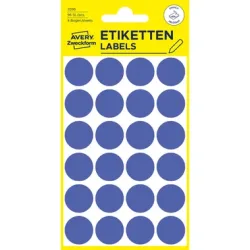AVERY ZWECKFORM Markierungspunkte 18mm 3596 Blau, abl&ouml;sbar 4 Blatt