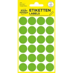 AVERY ZWECKFORM Markierungspunkte 18mm 3597 Gr&uuml;n, abl&ouml;sbar 4 Blatt