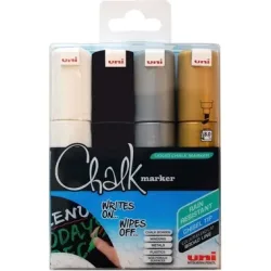 UNI-BALL Chalk Marker 8mm PWE8K.4C-5 4 Farben 4 St&uuml;ck