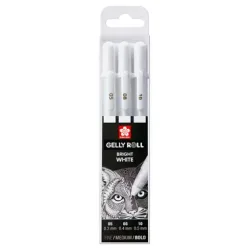 SAKURA Gelly Roll 0.3/0.4/0.5mm POXPGBWH3C White 3 St&uuml;ck