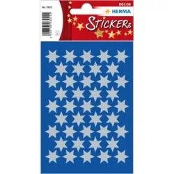 HERMA Sticker Sterne 14mm 3922 silber 123 St&uuml;ck/3 Blatt