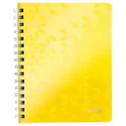 LEITZ Spiralbuch WOW PP A5 4639-00-16 gelb 80 Blatt