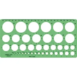 LINEX Kreisschablone 561400 1-35mm gr&uuml;n/transp.