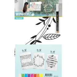 SECURIT Fensterschablone WINDOODLE WD-3A2-SG A2 Signs 3 St&uuml;ck