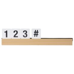 SECURIT Buchstabenleiste, Set 1m LES-TE-100 teak 2.5x100x1cm