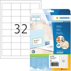 HERMA Etiketten PREMIUM 48.3x33.8mm 4200 weiss,perm. 800 St./25 Bl.