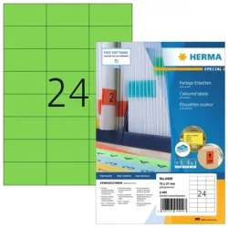HERMA Etiketten SPECIAL 70x37mm 4409 gr&uuml;n,perm. 2400 St./100 Bl.
