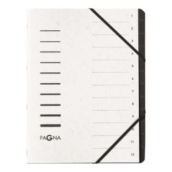 PAGNA Ordnungsmappe 12 F&auml;cher 40059-08 weiss 1-12