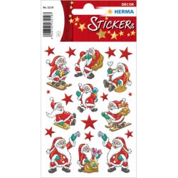 HERMA Sticker Weihnachten 3219 bunt 63 St&uuml;ck/3 Blatt