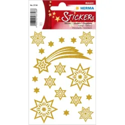 HERMA Sticker Weihnachten 3726 gold 19 St&uuml;ck/1 Blatt