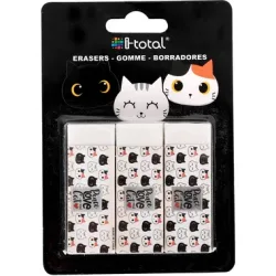 ROOST Radiergummi Cat XL1895 3 pcs. 2.2x1.2x6.2cm