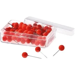 MAGNETOPLAN Pinwand-Nadeln 111165006 rot, 6x19mm 100 St&uuml;ck