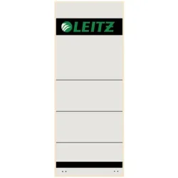 LEITZ R&uuml;ckenschilder grau, liniert 1647-00-85 Selbstklebend, 61x157mm 10Stk.