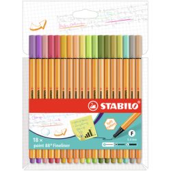 STABILO - Fineliner Set, 15.77X1.1X21CM, Multicolor