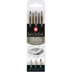 SAKURA Pigma Micron Set POXSDK3UR 0,2/0,25mm/PN 3 St&uuml;ck