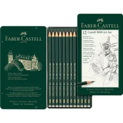 FABER-CASTELL Bleistift 9000 8B-2H 119065 metallic, 12 St&uuml;ck