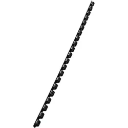 LEITZ Plastikbinderücken 6mm A4 35040 schwarz, 21 Ringe 100 Stück