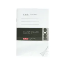 Herlitz Notizbuch A6 kariert Papier weiß