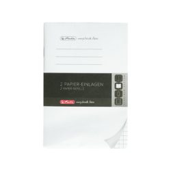 Herlitz Notizbuch A6 kariert Papier weiß