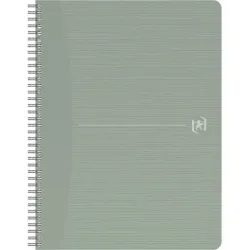OXFORD My Rec'Up Notizbuch A6 Kariert Doppeldraht Matt Lackierter Karton Grün Perforiert 180 Seiten