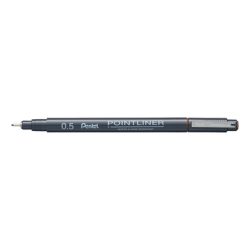 PENTEL Fineliner Pigment 0.5 mm S20P-5SP POINTLINER, schwarz