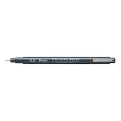 PENTEL Fineliner Pigment 0.5 mm S20P-5SG POINTLINER, schwarz