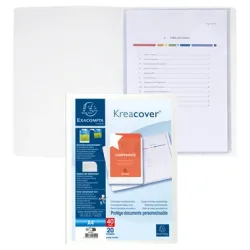 EXACOMPTA Sichtbuch A4 58209E weiss 20 Taschen