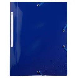 EXACOMPTA Gummibandmappe A4 55112E marineblau PP, 3 Klappen