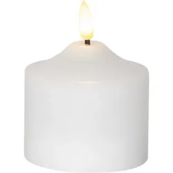 STAR TRADING LED Kerze Flamme 9.5cm 12.064-06 weiss