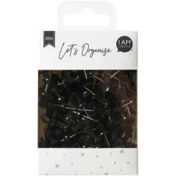 I AM CREATIVE Pinnadeln Let`s Organize MAA4035.18 schwarz, 9x24cm 100 St&uuml;ck