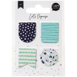 I AM CREATIVE Buchzeichen Let`s Organize MAA4035.03 magnetisch, 4 assortiert