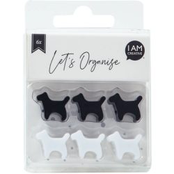 I AM CREATIVE Magnet Hund Let`s Organize MAA4035.53 schwarz, weiss 6 St&uuml;ck