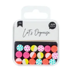 I AM CREATIVE Magnet Mini Let`s Organize MAA4035.58 neon 18 St&uuml;ck