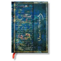 PAPERBLANKS Notizbuch Midi PB1209-2 Monet Seerosen, lin.