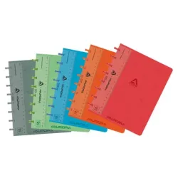 Adoc Lin-Ex Notizbuch DIN A5 Kariert Spiralbindung Pappe Farbig sortiert 144 Seiten