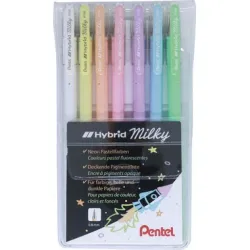 PENTEL Gel-Tintenroller K108P-7 Milky 7er Set