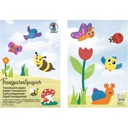 URSUS Transparentpapier 23x33cm 8230099 42g, 10 Farben ass. 10 Blatt
