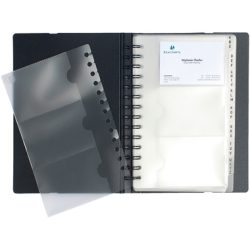EXACOMPTA Visitenkarten-Buch 145x220mm 75034E schwarz 120 Karten
