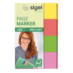 Sigel Haftmarker HN630 4 Block/Pack. Gelb, Grün, Orange, Pink