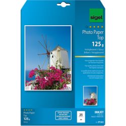 SIGEL InkJet Fotopapier A4 IP663 125g,glossy, weiss 25 Blatt