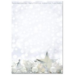 SIGEL Design Paper DP013/W White Stars 90g,25 St&uuml;ck