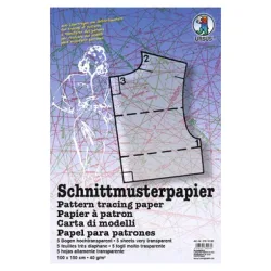 URSUS Schnittmusterpapier 100x150cm 2761000 40g, transparent 5 Blatt
