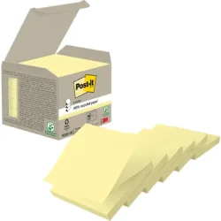 POST-IT Recycling Z-Notes 76x76mm R330-1B pastellgelb 6 St&uuml;ck