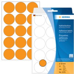 HERMA Etiketten rund 32mm 2274 orange 360 St&uuml;ck