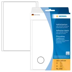 HERMA Etiketten 100&times;149mm 2580 weiss 32 St&uuml;ck