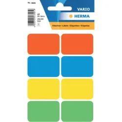 HERMA Etiketten 26&times;40mm 3681 ass. 40 St&uuml;ck